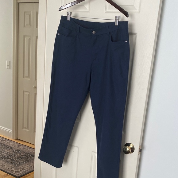 Lululemon ABC classic fit 5 pocket pants 36x30 navy - Picture 1 of 3